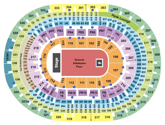 seating chart for Crypto.com Arena - Endstage GA Floor 2 - eventticketscenter.com