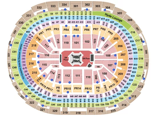 seating chart for Crypto.com Arena - KCON LA - eventticketscenter.com