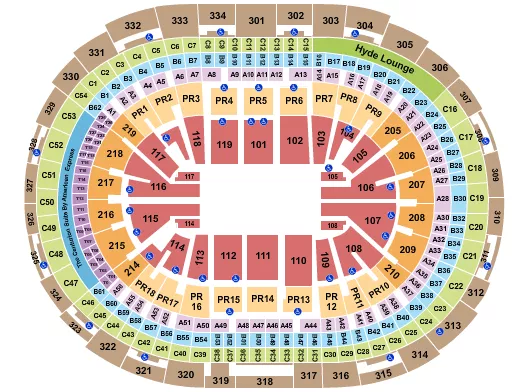 seating chart for Crypto.com Arena - Open Floor Row - eventticketscenter.com