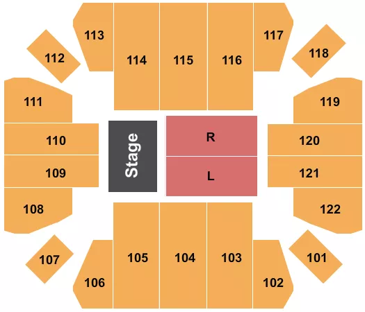 seating chart for Curb Event Center - Endstage - L&R - eventticketscenter.com