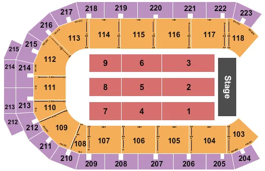 seating chart for Cure Insurance Arena - Adam Sandler - eventticketscenter.com
