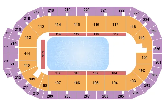 seating chart for Cure Insurance Arena - Disney On Ice 3 - eventticketscenter.com