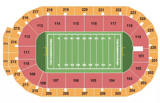 seating chart for Cure Insurance Arena - Football - eventticketscenter.com