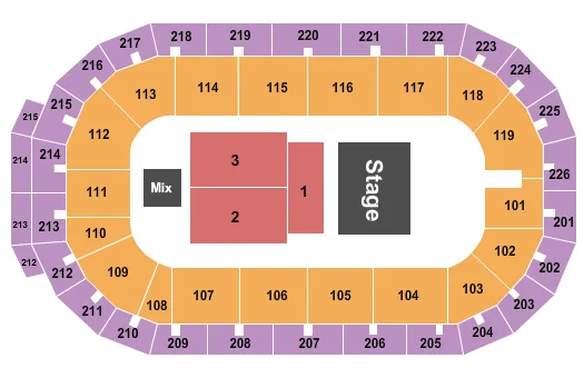 seating chart for Cure Insurance Arena - Half House - eventticketscenter.com