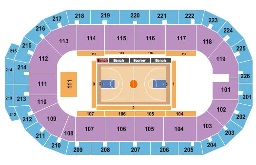 seating chart for Cure Insurance Arena - Harlem Globetrotters - eventticketscenter.com