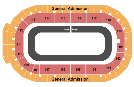 seating chart for Cure Insurance Arena - Racing with GA - eventticketscenter.com