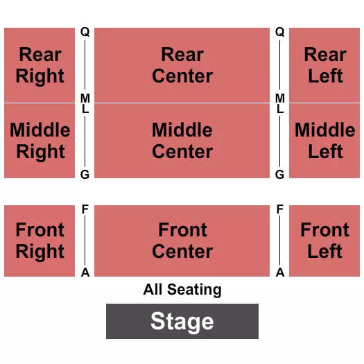 seating chart for Curtis Performance Hall At Tsotsis Family Academic Center - Endstage - eventticketscenter.com