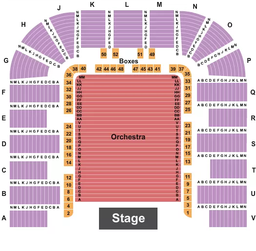 seating chart for DAR Constitution Hall - Endstage 3 - eventticketscenter.com