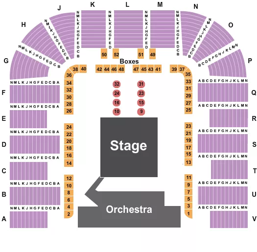 seating chart for DAR Constitution Hall - Endstage Tables - eventticketscenter.com