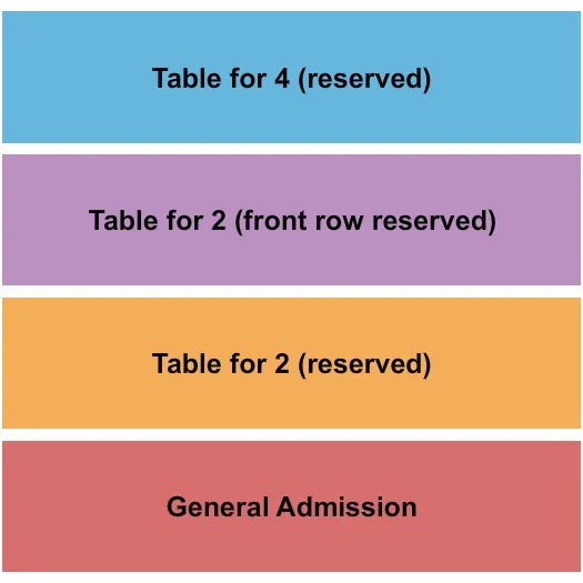 seating chart for DC Improv - GA & Table for 2 Reserved/Table for 4 Reserved - eventticketscenter.com