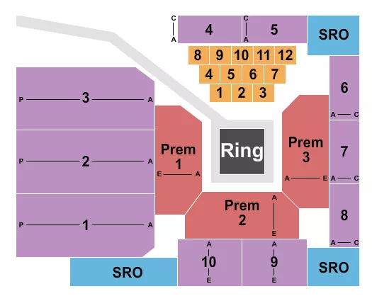 seating chart for DCU Center - Boxing - eventticketscenter.com