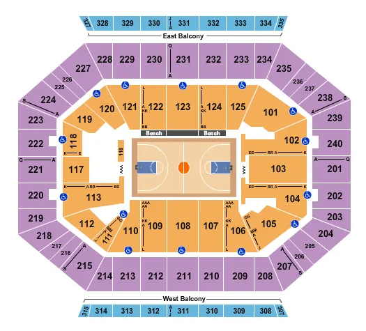 seating chart for DCU Center - Basketball Globetrotters - eventticketscenter.com