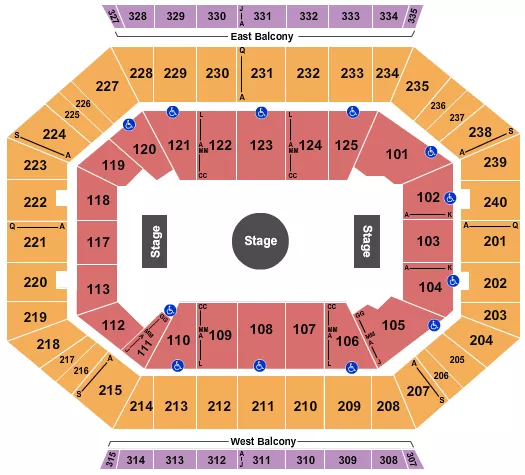 seating chart for DCU Center - Circus - eventticketscenter.com