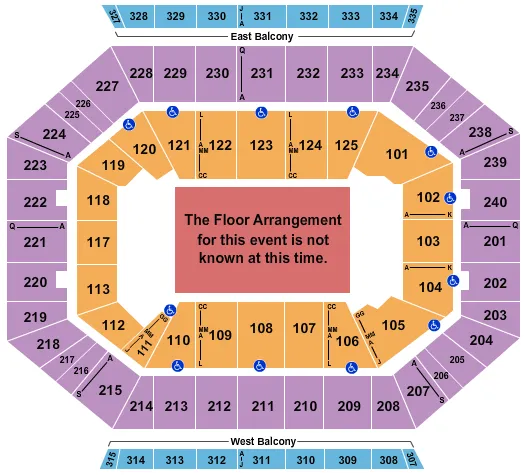 seating chart for DCU Center - Generic Floor - eventticketscenter.com