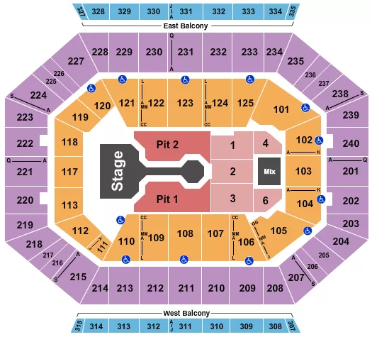 seating chart for DCU Center - Josiah Queen - eventticketscenter.com