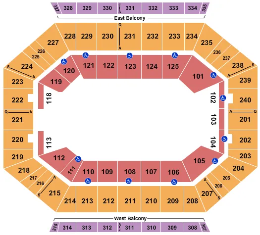 seating chart for DCU Center - Monster Jam 2022 - eventticketscenter.com