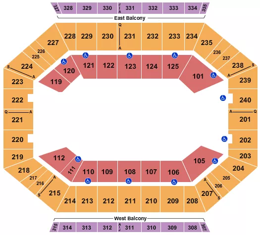 seating chart for DCU Center - Monster Trucks - eventticketscenter.com