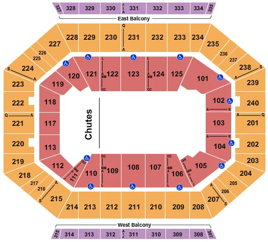 seating chart for DCU Center - PBR - eventticketscenter.com