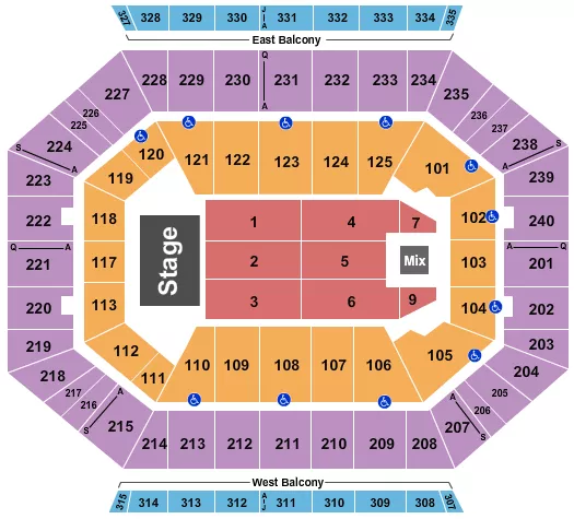 seating chart for DCU Center - Pentatonix - eventticketscenter.com