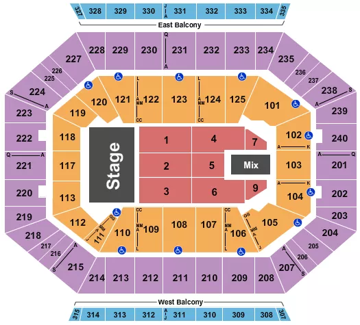 seating chart for DCU Center - TSO - eventticketscenter.com