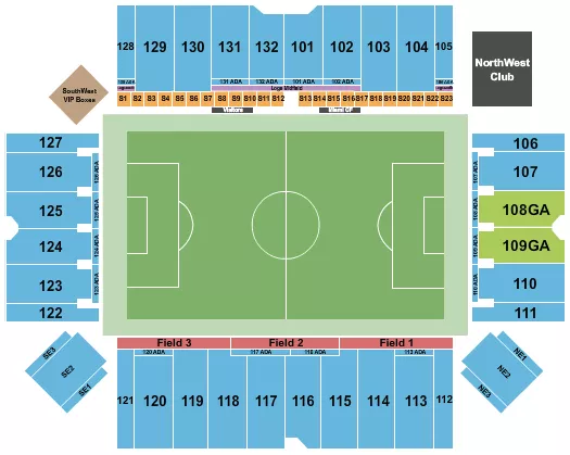 seating chart for Chase Stadium - Soccer 2 - eventticketscenter.com