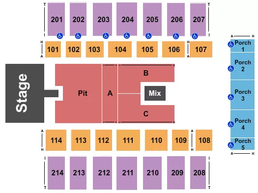 seating chart for Dacotah Bank Center - Ian Munsick - eventticketscenter.com