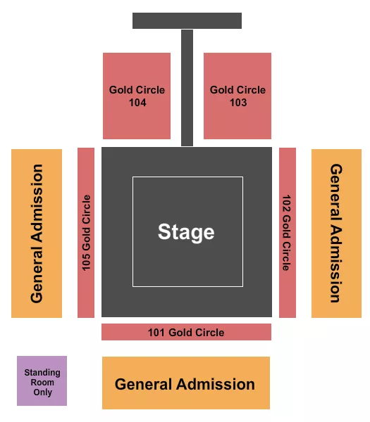 seating chart for Dade City Armory - WWE - eventticketscenter.com