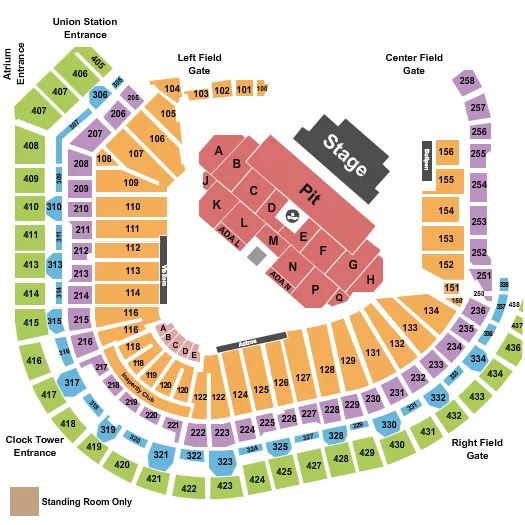 seating chart for Daikin Park - Slipknot - eventticketscenter.com