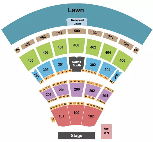 seating chart for Darien Lake Amphitheater - End Stage - eventticketscenter.com