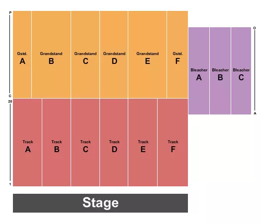 seating chart for Darke County Fairgrounds - Endstage 2 - eventticketscenter.com