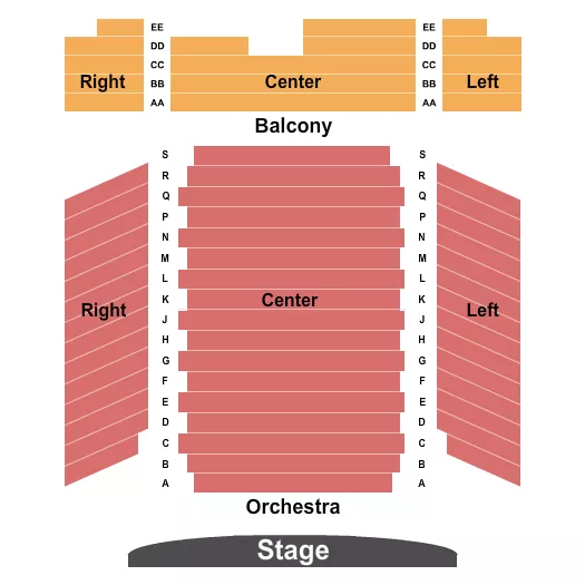 seating chart for Darke Hall - End Stage - eventticketscenter.com