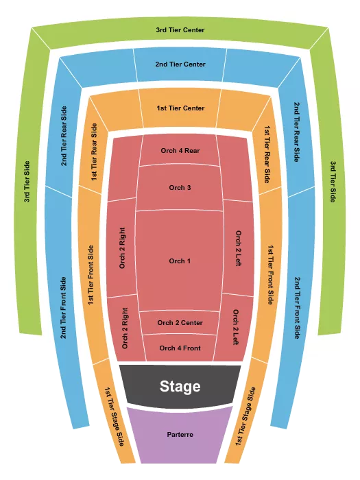 seating chart for David Geffen Hall at Lincoln Center - Endstage 4 - eventticketscenter.com