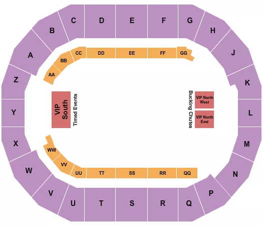 seating chart for Days of 47 Arena at Utah State Fair Park - Rodeo 3 - eventticketscenter.com