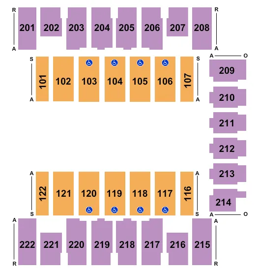 seating chart for Daytona Beach Ocean Center - 2xtreme monster trucks - eventticketscenter.com