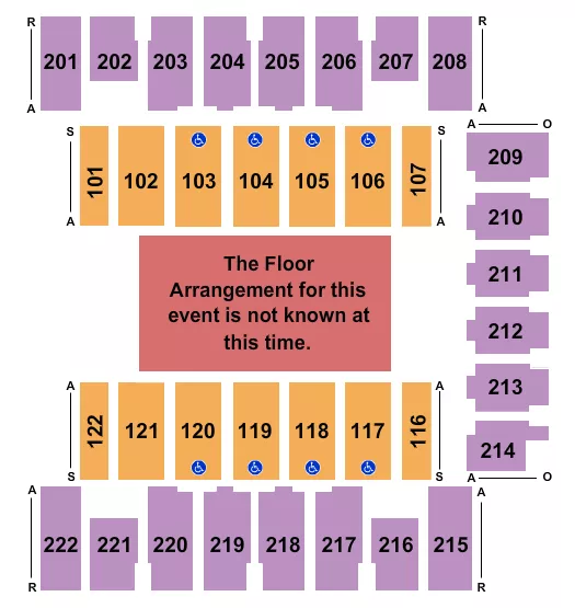 seating chart for Daytona Beach Ocean Center - Generic Floor - eventticketscenter.com