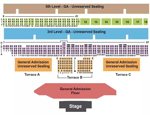 seating chart for Del Mar Fairgrounds - End Stage GA - eventticketscenter.com