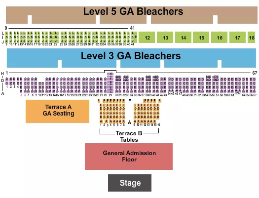 seating chart for Del Mar Fairgrounds - Endstage GA - eventticketscenter.com