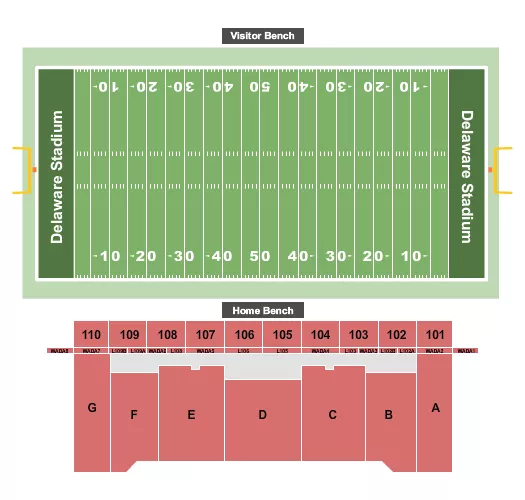 seating chart for Delaware Stadium - DCI - eventticketscenter.com