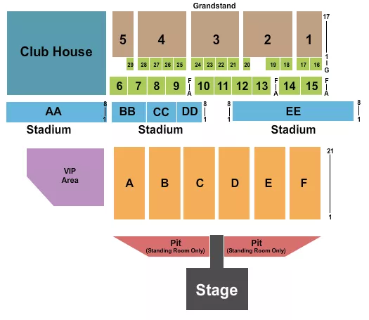 seating chart for Delaware State Fairgrounds - Gavin Adcock - eventticketscenter.com