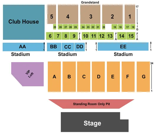 seating chart for Delaware State Fairgrounds - JoJo Siwa - eventticketscenter.com