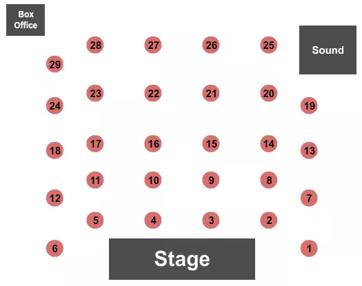 seating chart for Delirious Comedy Club - Silver Sevens Hotel & Casino - Endstage Tables - eventticketscenter.com