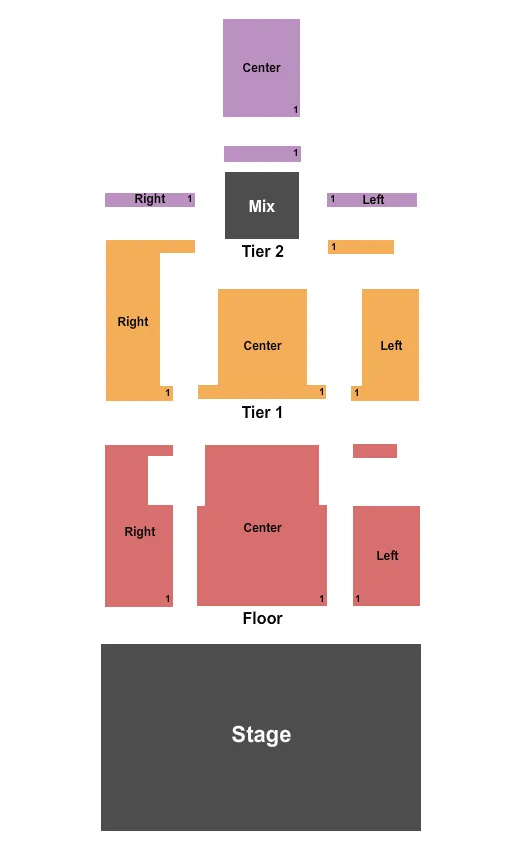 seating chart for Delmar Hall - Endstage Reserved - eventticketscenter.com