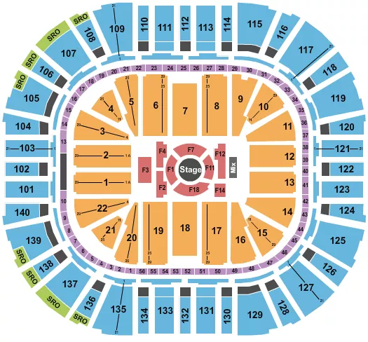 seating chart for Delta Center - Center Stage 1 - eventticketscenter.com