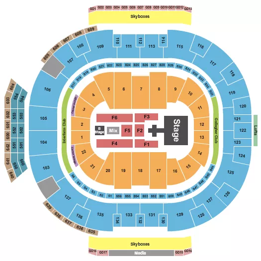 seating chart for Delta Center - Def Leppard - eventticketscenter.com