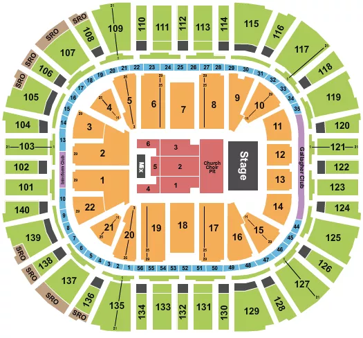 seating chart for Delta Center - Eric Church - eventticketscenter.com