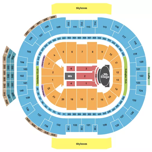 seating chart for Delta Center - Garth Brooks - eventticketscenter.com