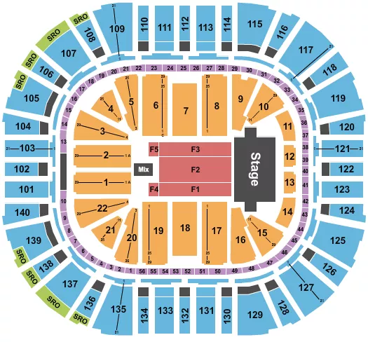 seating chart for Delta Center - TSO 2023 - eventticketscenter.com