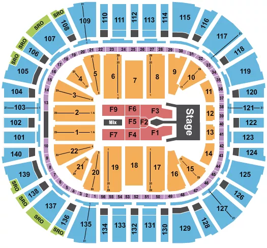 seating chart for Delta Center - Tim McGraw 2023 - eventticketscenter.com