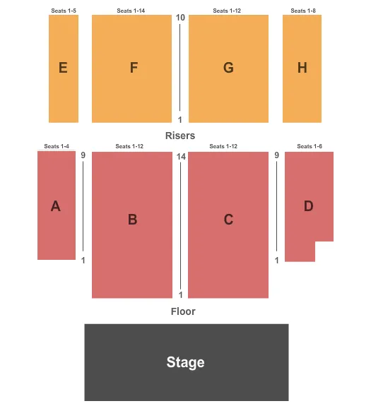 seating chart for Delta Downs Event Center - End Stage - eventticketscenter.com