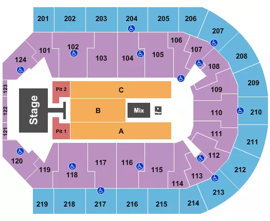 seating chart for Denny Sanford Premier Center - Lainey Wilson - eventticketscenter.com